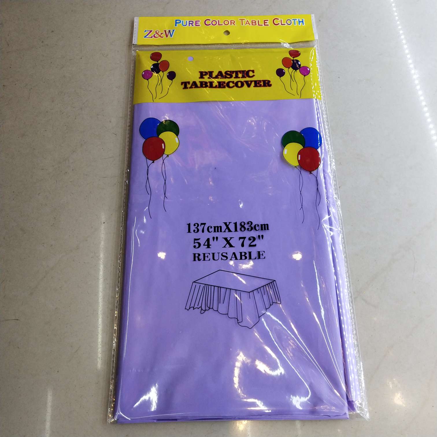 纯色紫色桌布产品图