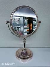 diy装饰工艺品摆件高清化妆镜子台式简易梳妆镜子圆形公主镜 折叠便携卫生间镜子