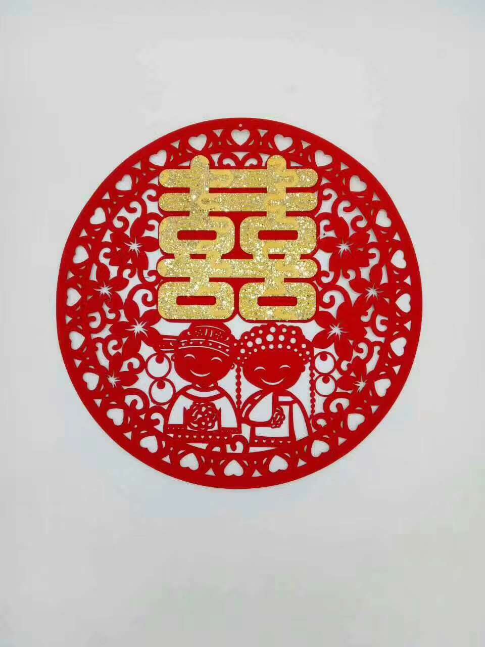 Wedding costume Chinese-style "happy" character stickers