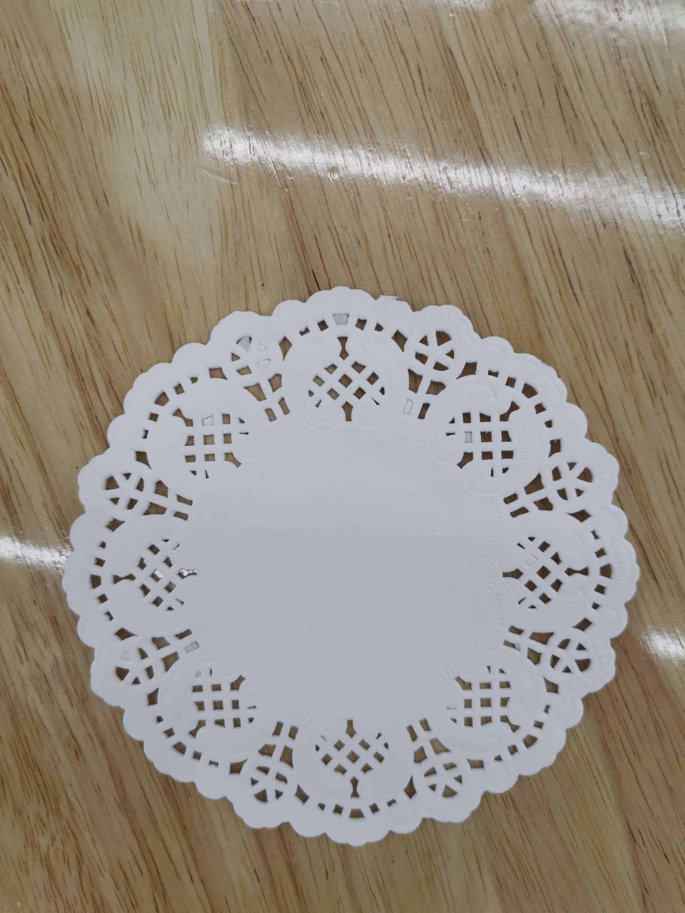 9cm flower backing paper disposable paper placemat white wood paddle paper thumbnail