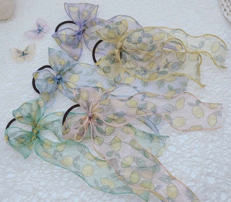Korean version fresh summer fruit print ladies lovely everything with streamers