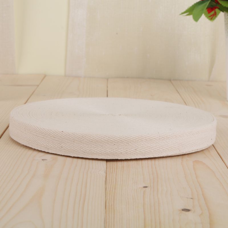 This White Cotton Herringbone Belt Woven Garment Accessories Specification drawing