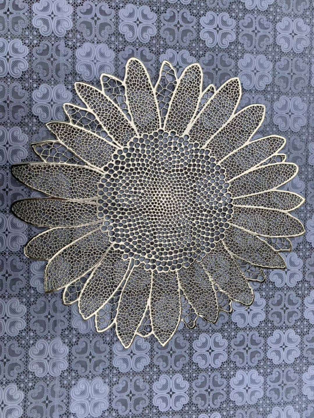 New Pvc Placemat Creative New Pumpkin Pvc Hot Gold Placemat Waterproof Non-Slip Mat Western Food undefined