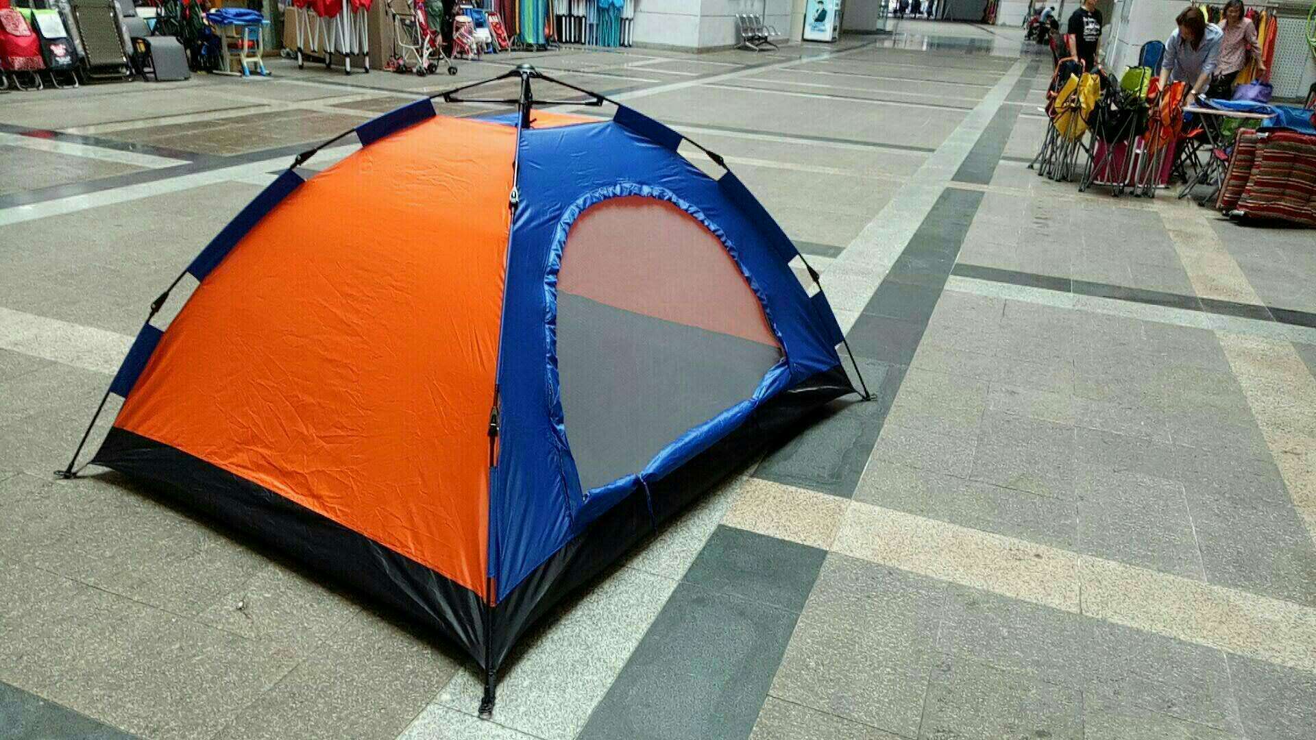 野营必备200✘150双色自动帐篷可印logo 厂家直销