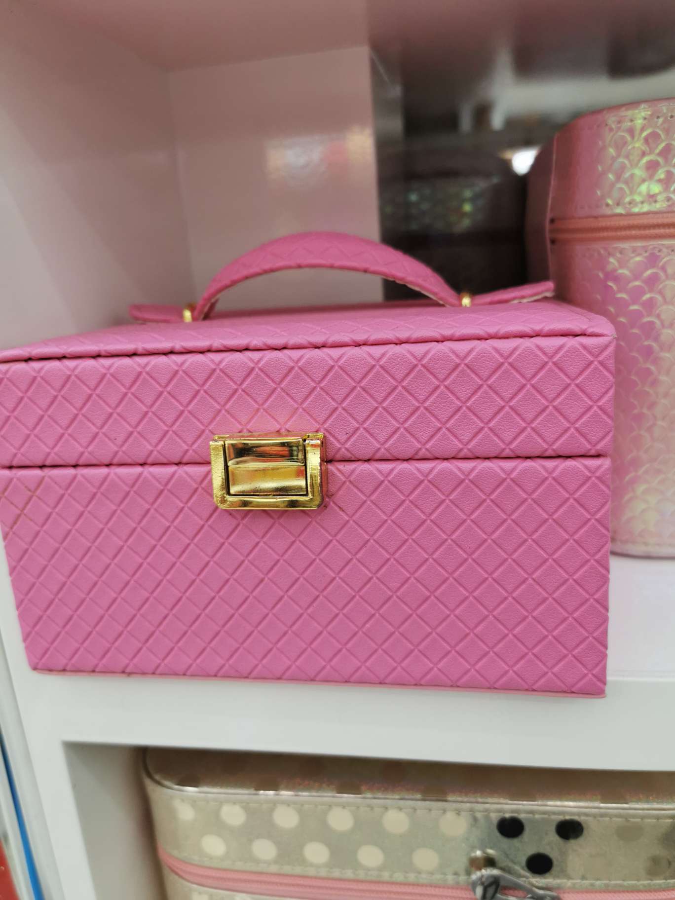 Luxury lockable jewelry box With large capacity Princess European luxury jewelry box travel wedding birthday gift box thumbnail