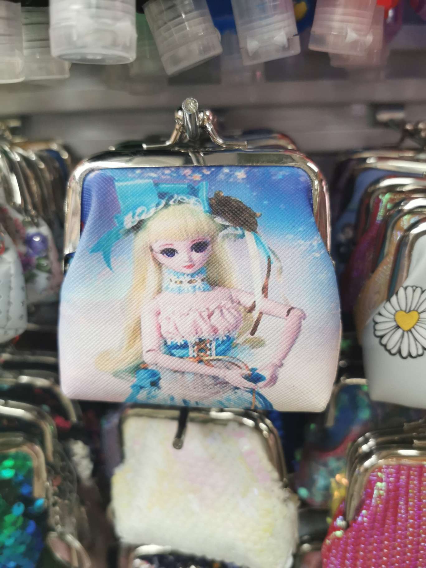 美女拉链零钱包女