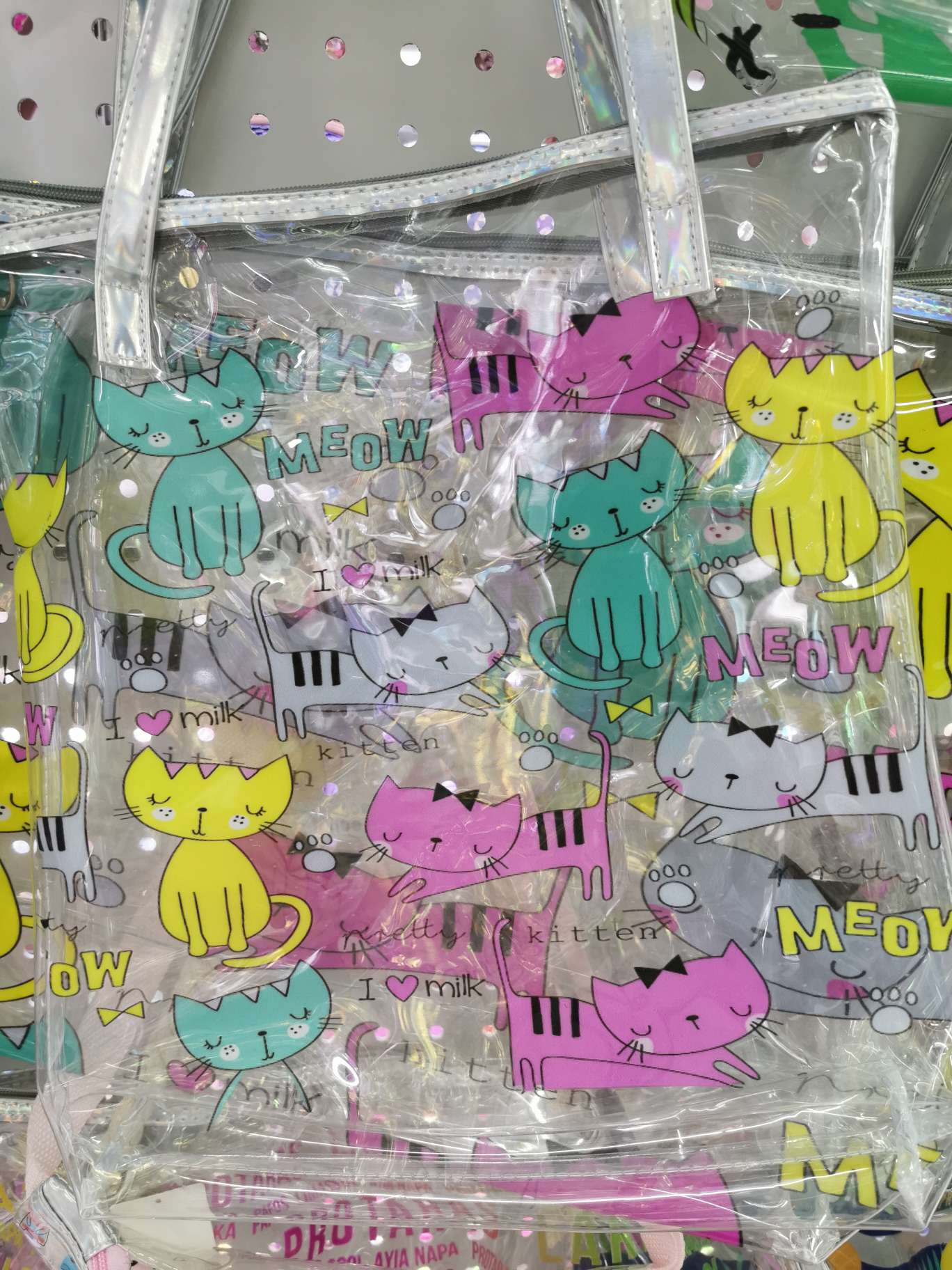 夏新款女包大容量拼接透明大包手提包透明托特包单肩包