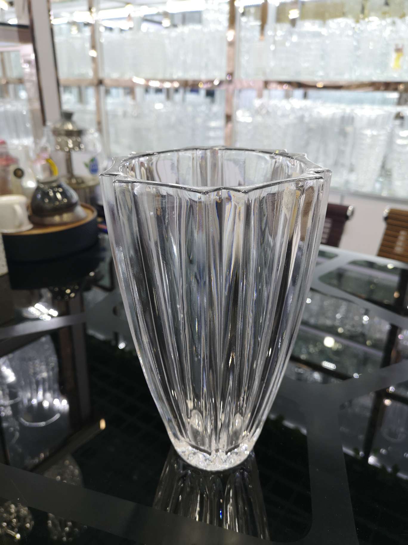 Oupai crystal glass vase, Chu Guang glass vase