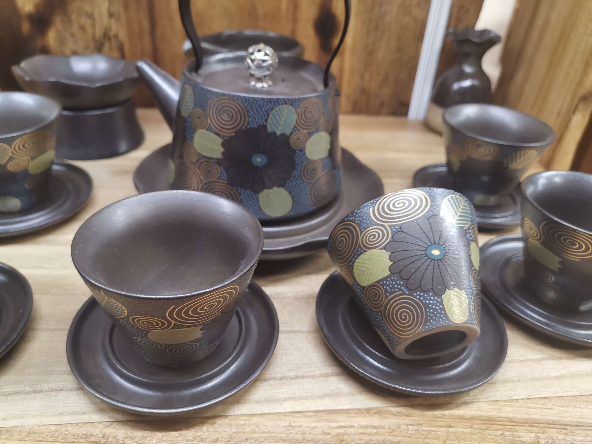 茶具/茶具套装/套装五福茶具/陶瓷茶具四区/宫廷茶具产品图