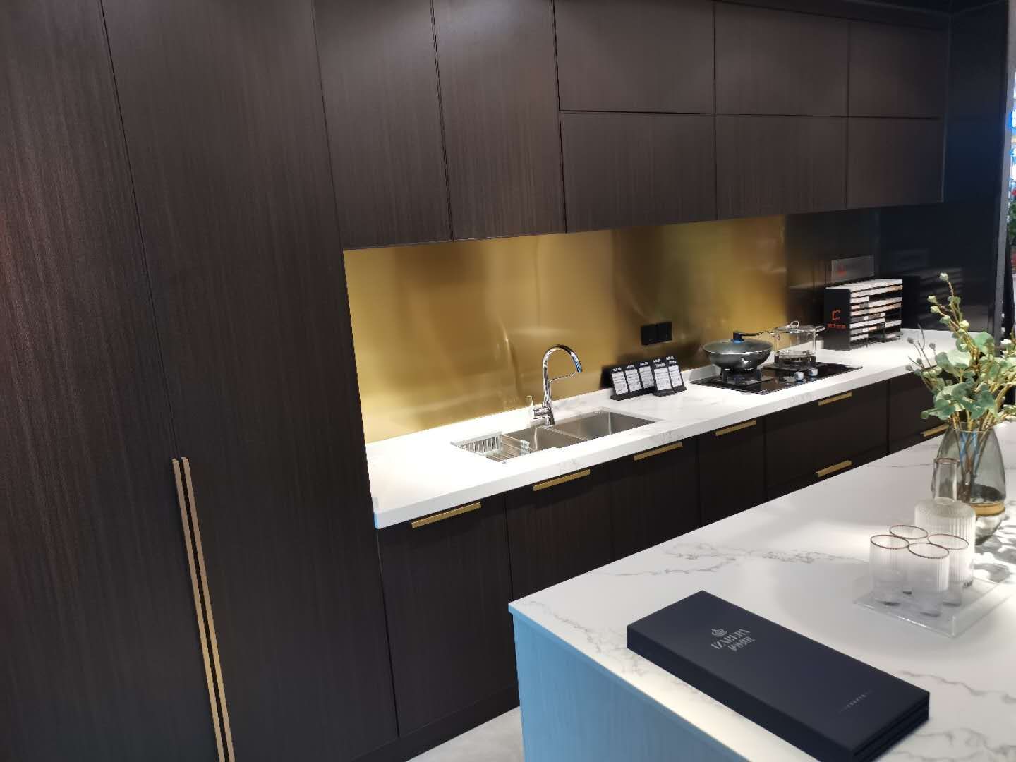 Yishabera all-aluminum home kitchen cabinets, wardrobes, wine cabinets, antique display stands, decorative cabinets, modern and simple new Chinese style light luxury Specification image
