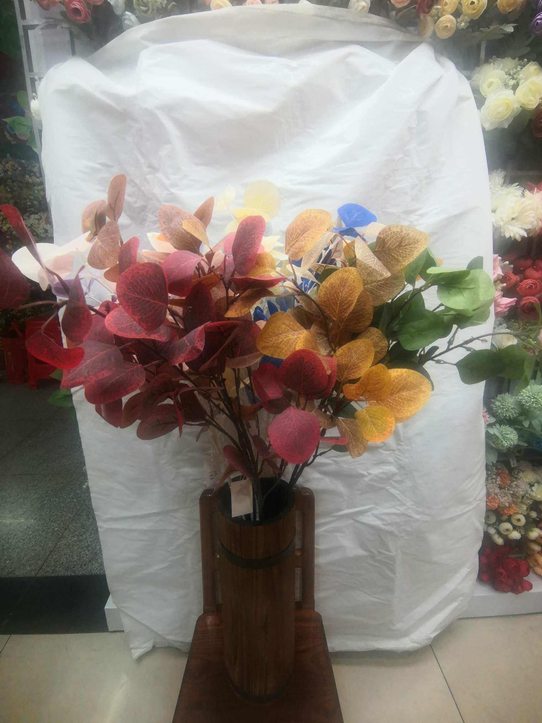 仿真花尤加利单枝家具摆设婚庆用品家庭装饰工艺品