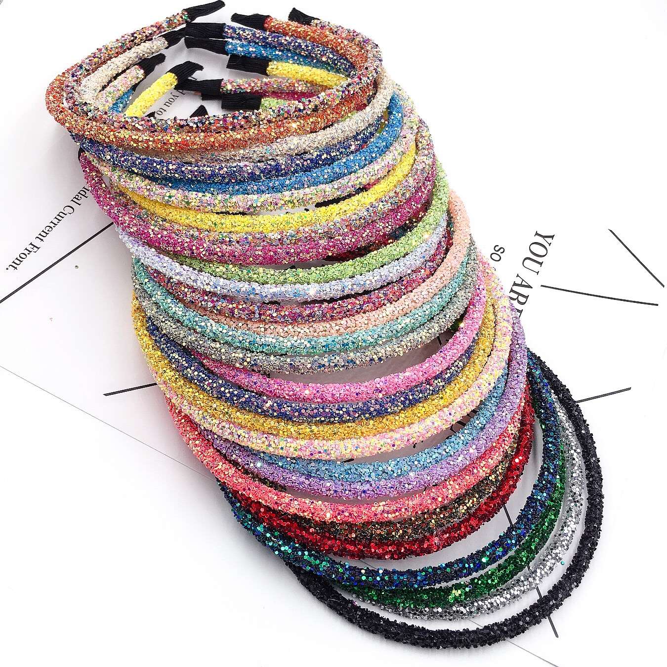 Korean bright pink tube headbands and hair bands are popular hair accessories Application Scenario