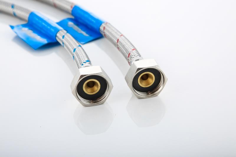 不锈钢红蓝丝编织管水龙头冷热水进水管长度可定制细节图