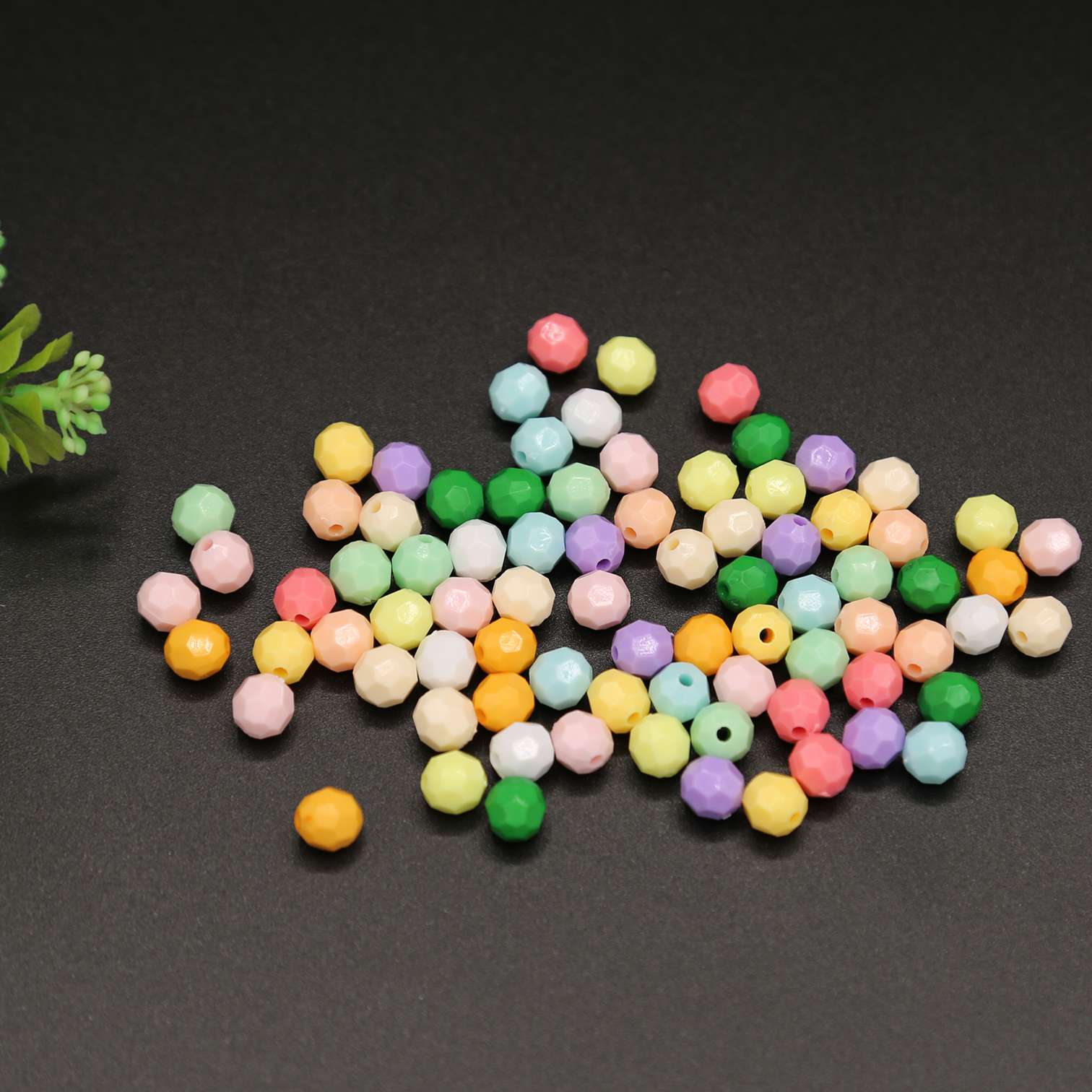 Acrylic solid color corner beads DIY handmade beads woven beads hyun wind beads bag jewelry accessories candy loose beads