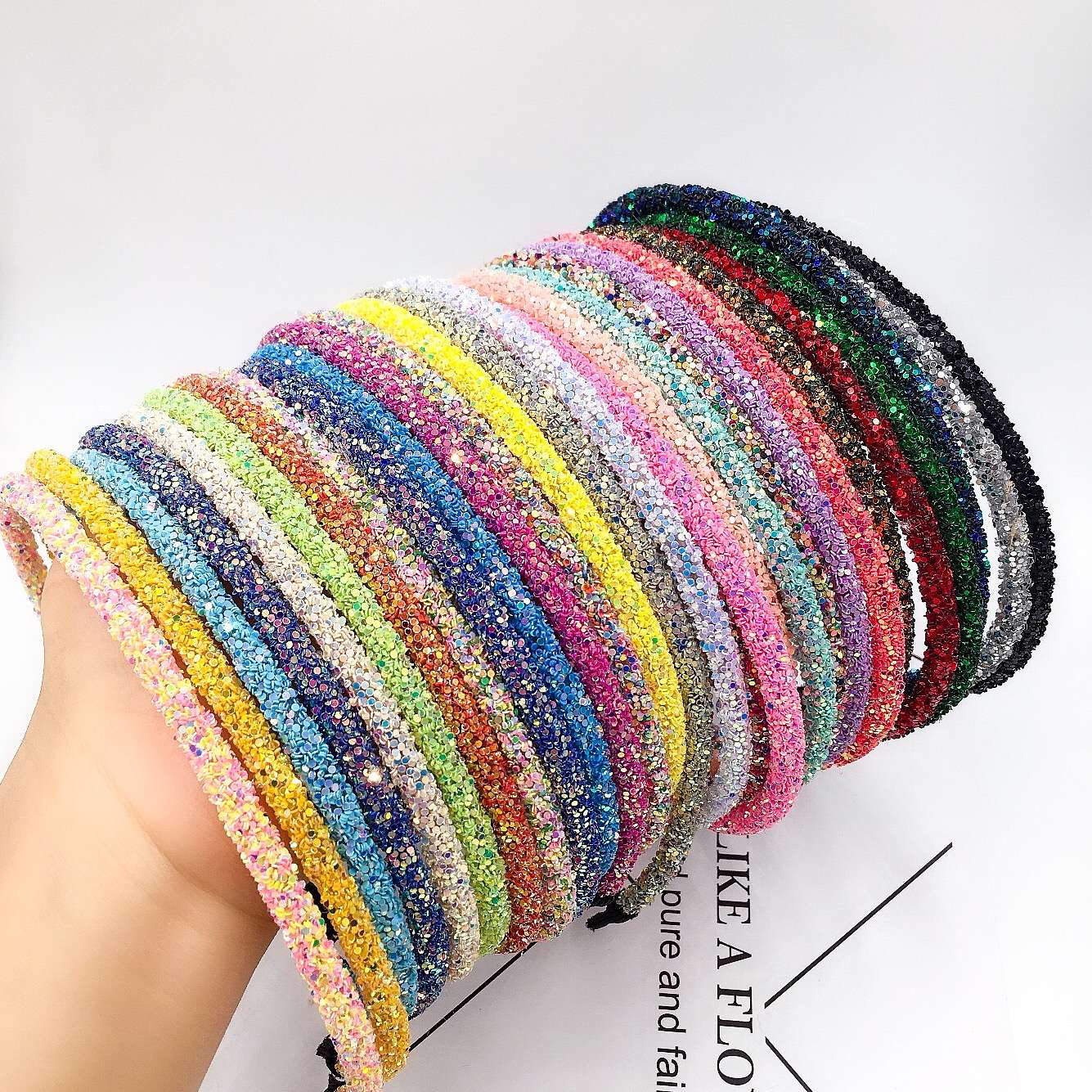 Korean bright pink tube headbands and hair bands are popular hair accessories undefined