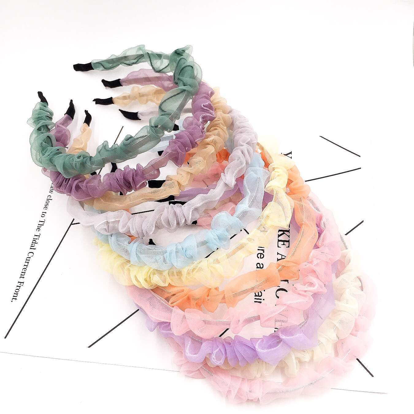 Korean-style Eugene gauze headbands and hairbands are popular hair accessories undefined