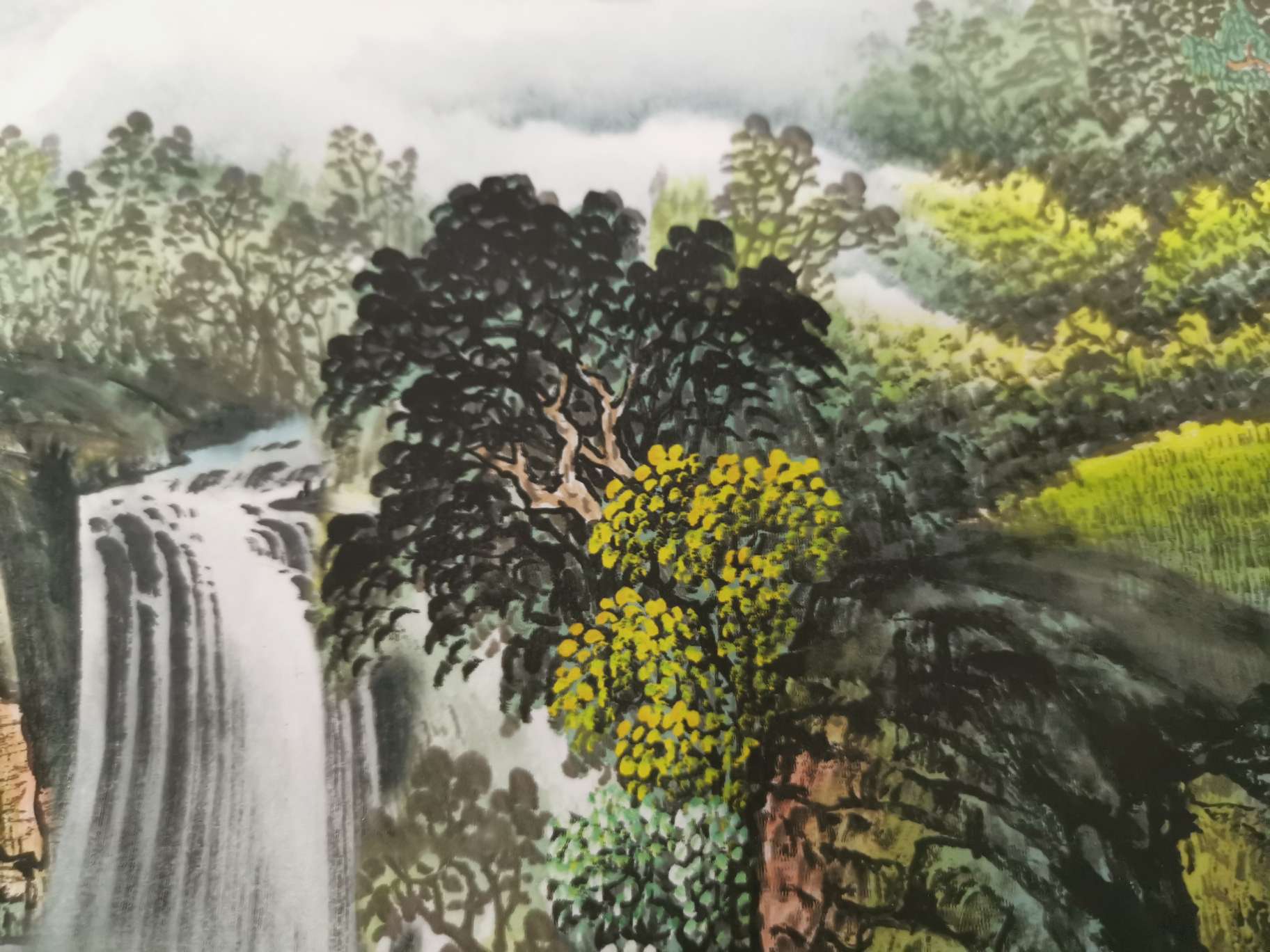 手绘抽象装饰画/装饰画/挂画/年画仿古/玄关画细节图