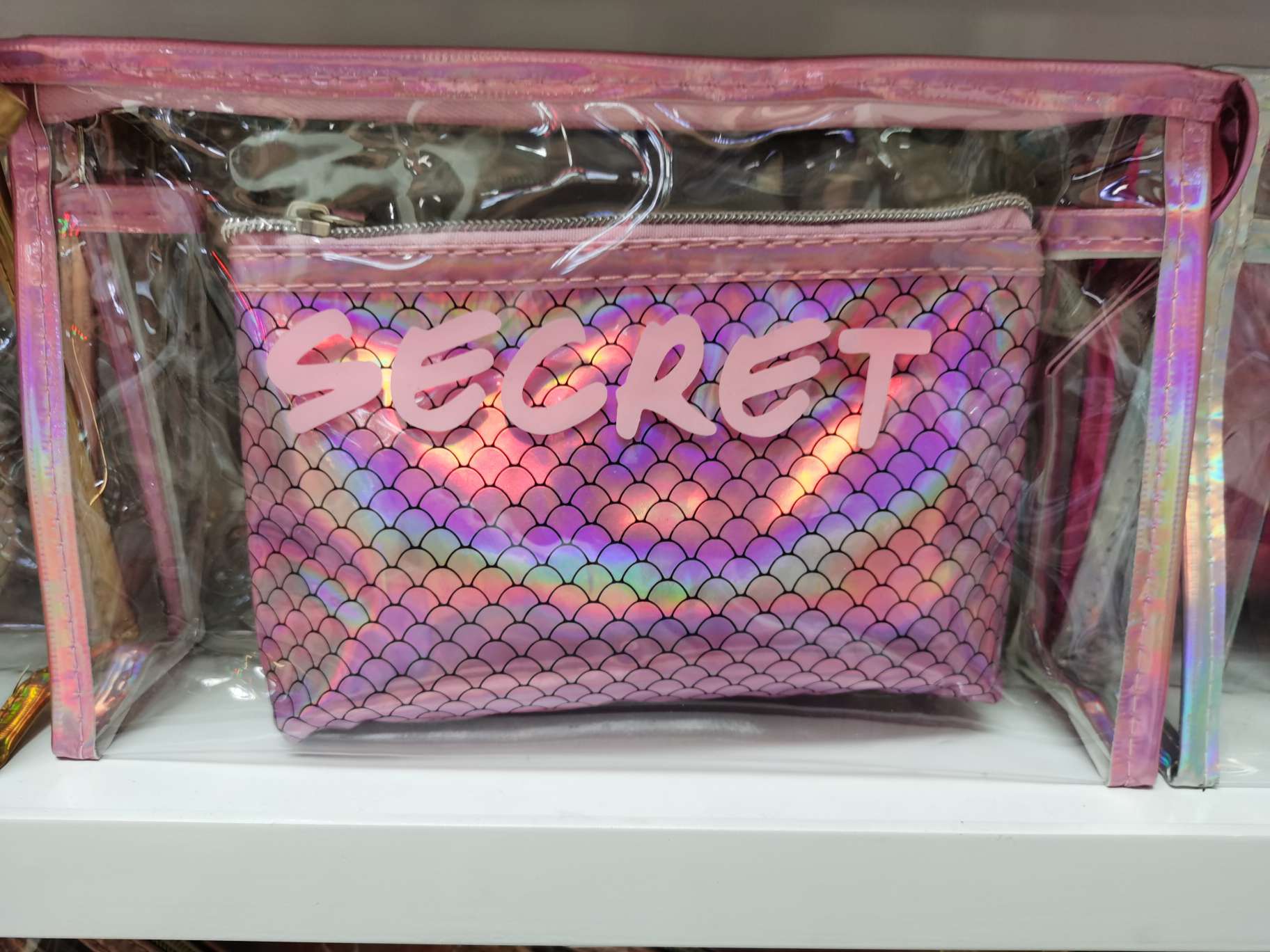 时尚印花甲子半透明化妆包