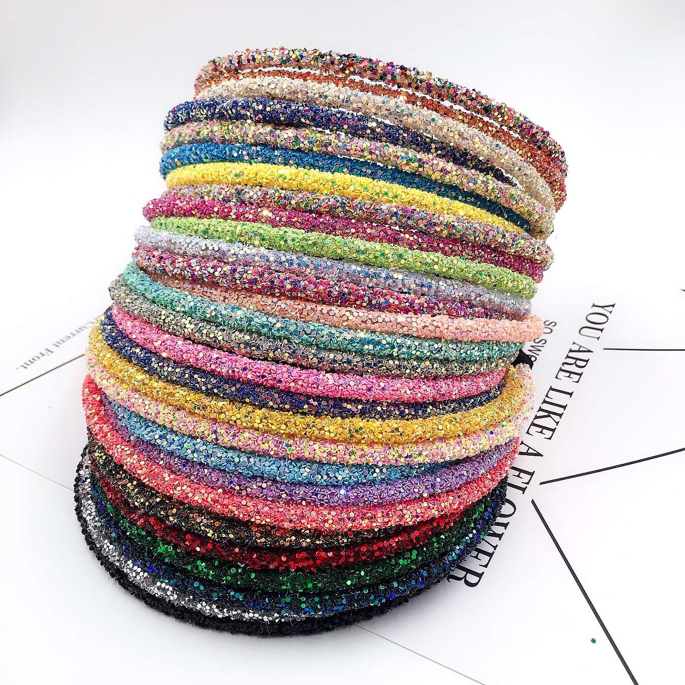 Korean bright pink tube headbands and hair bands are popular hair accessories Item Picture