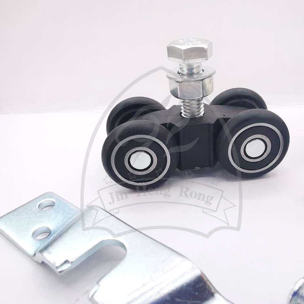 Solid wood door lifting wheel cabinet door track pulley South American style sliding door pulley flat open bathroom door lifting wheel details Picture