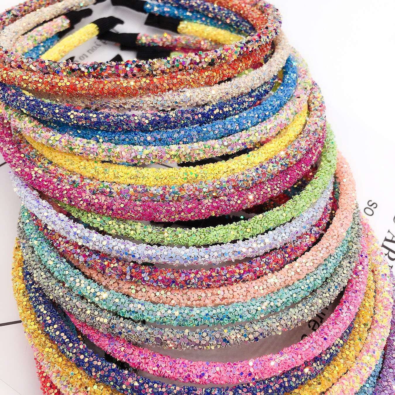 Korean bright pink tube headbands and hair bands are popular hair accessories undefined