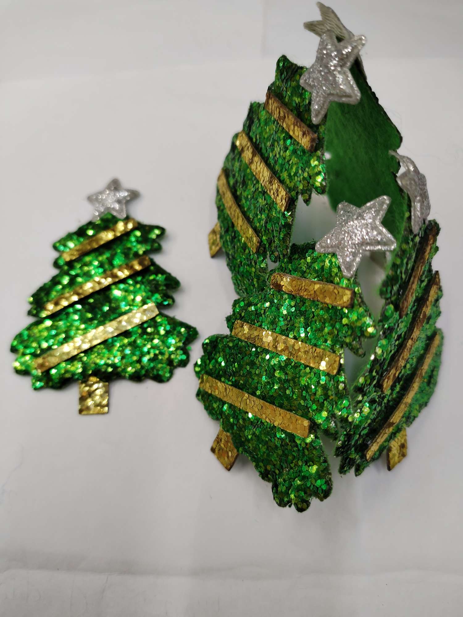 粗粉圣诞树 超声波激光工艺 五角星圣诞树，厂家直销 加工定制 来样单子。详情图4