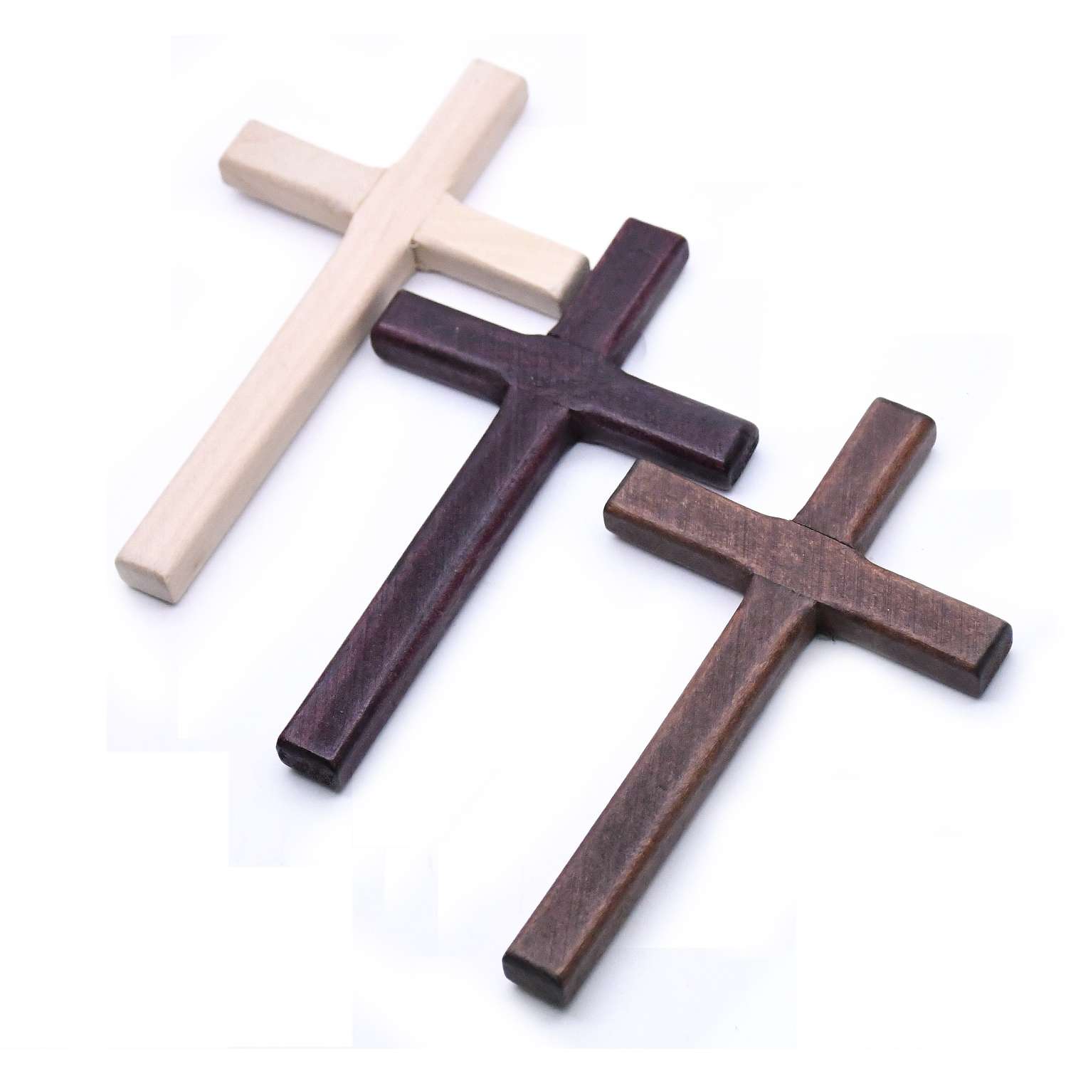 A 12*7cm handcrafted wooden hand-held cross gift undefined