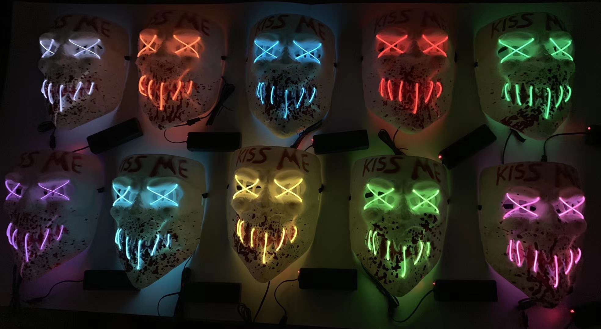LED simulation high-end dance party new mask Carnival party Halloween mask Application Scenario
