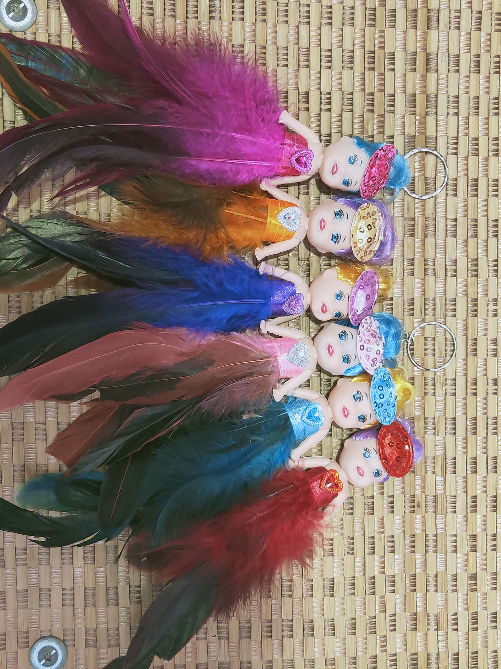 Feather doll key chain can do gift can do bag pendant factory direct sale thumbnail