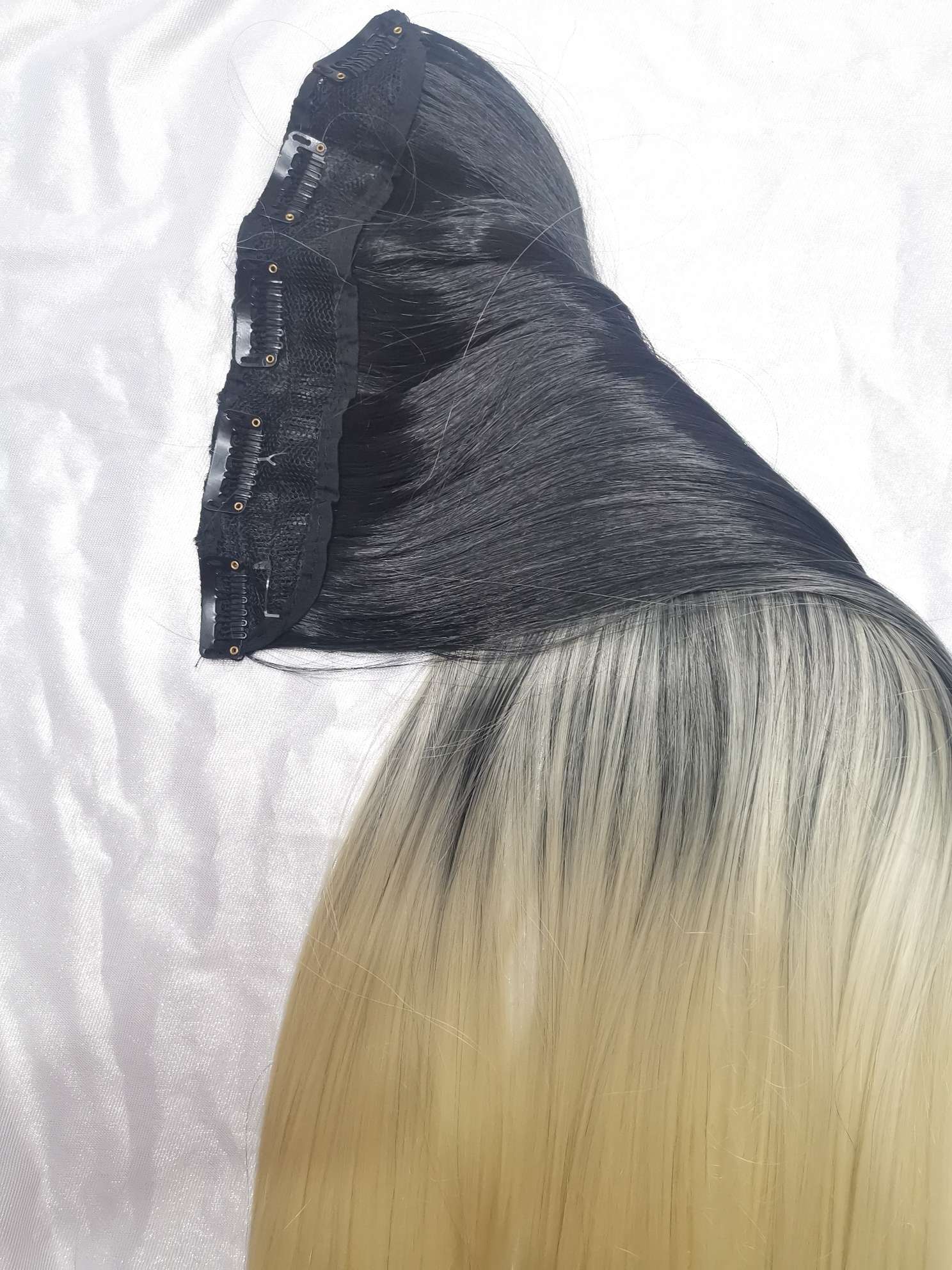 Realistic high-end gradient color wigs, straight and curly hair, single and multi-color balls, festivals, parties and revelry Specification image