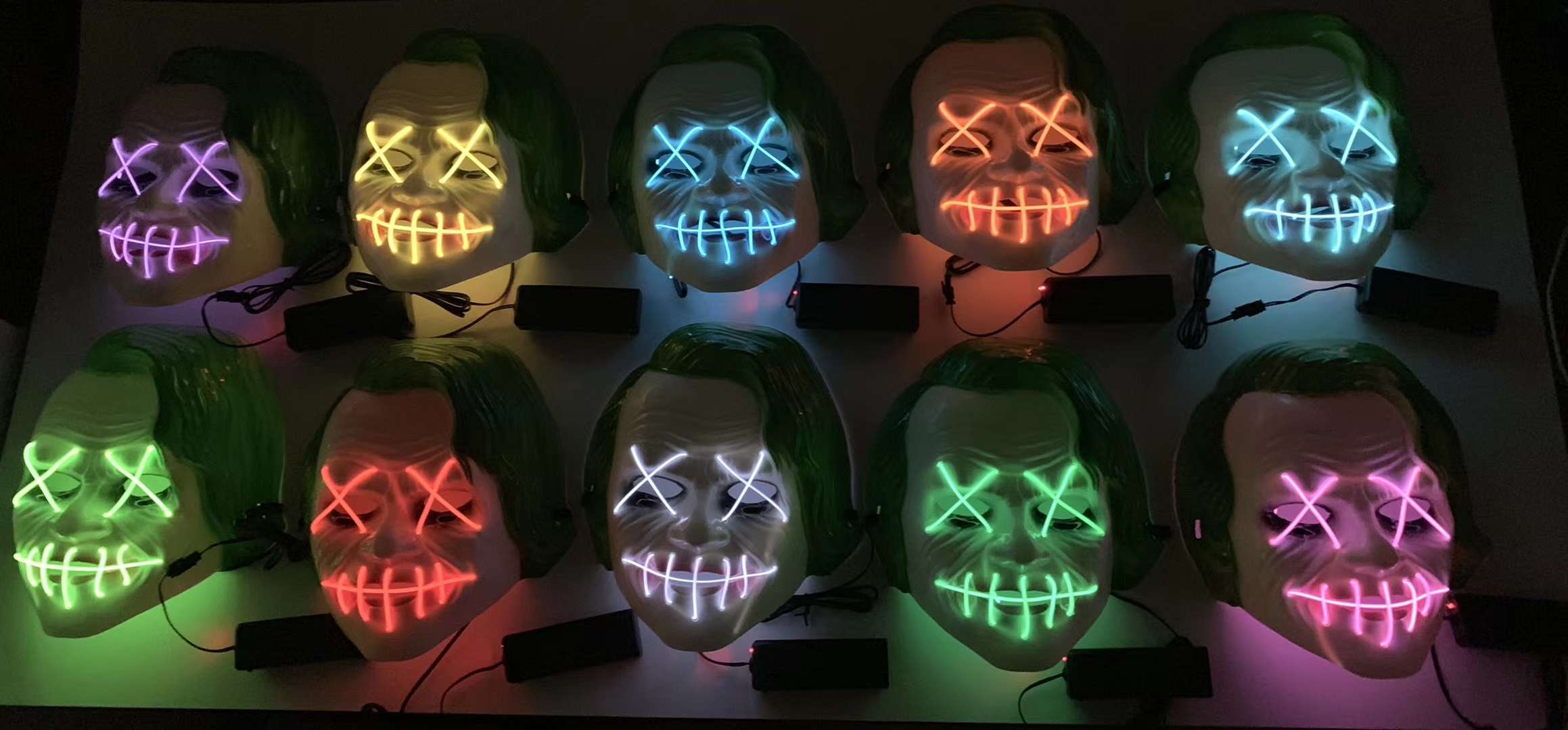 LED simulation high-end dance party new mask Carnival party Halloween mask Item Picture