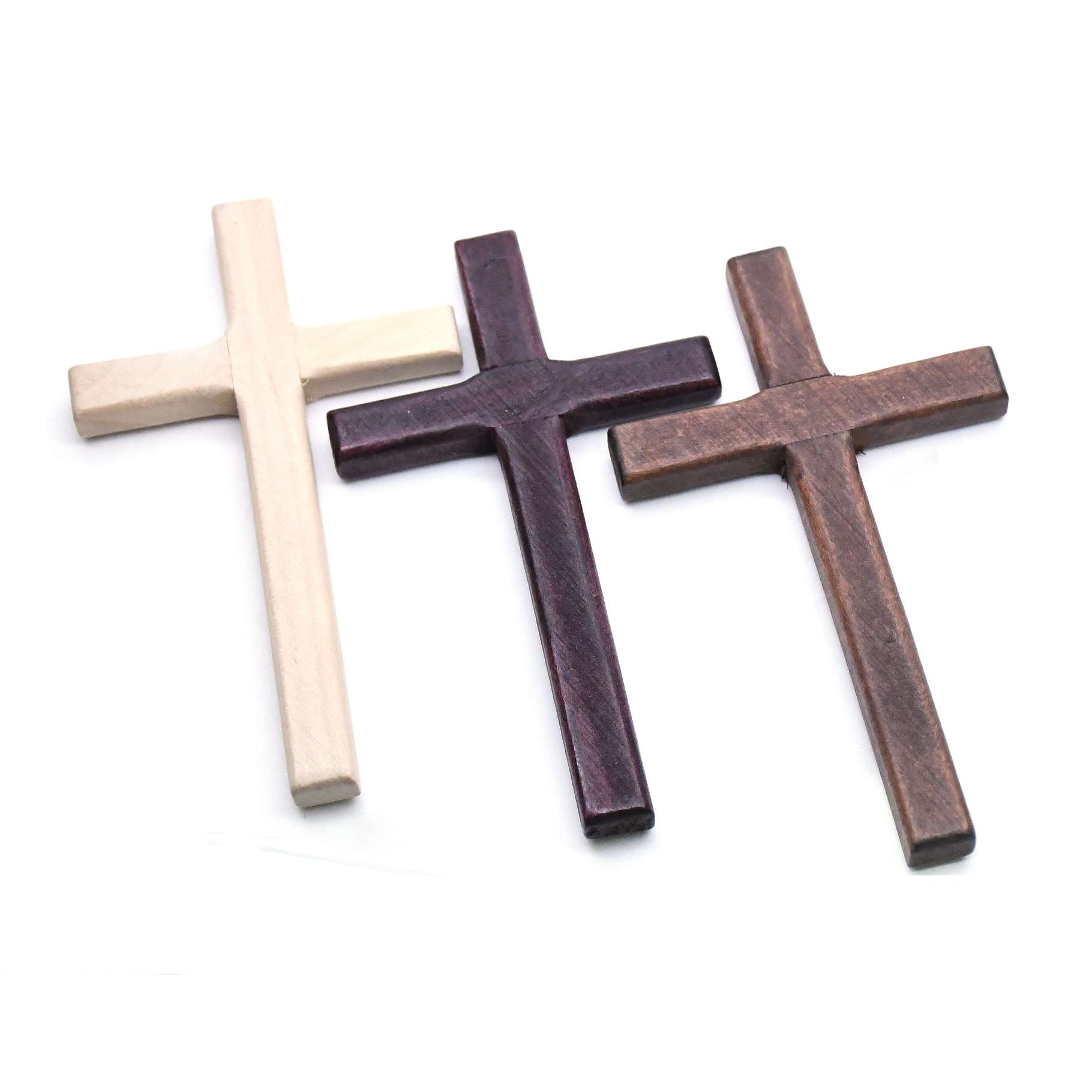 A 12*7cm handcrafted wooden hand-held cross gift details Picture