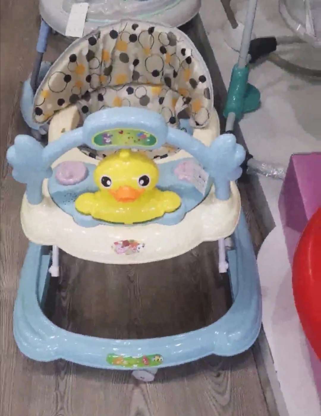A cartoon baby walker for children