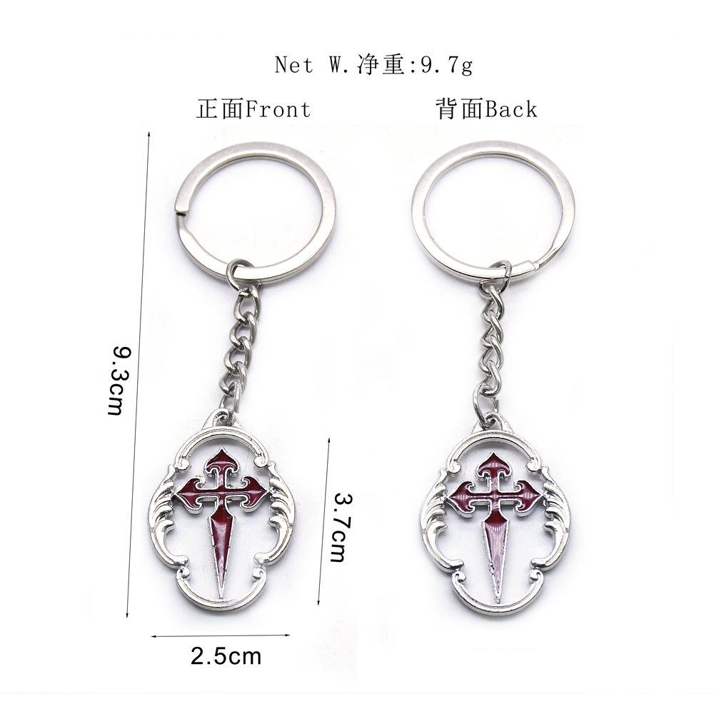 Red oil-dripping cross lock pendant, ring ornament, sacrificial religious relic, gift and giveaway details Picture