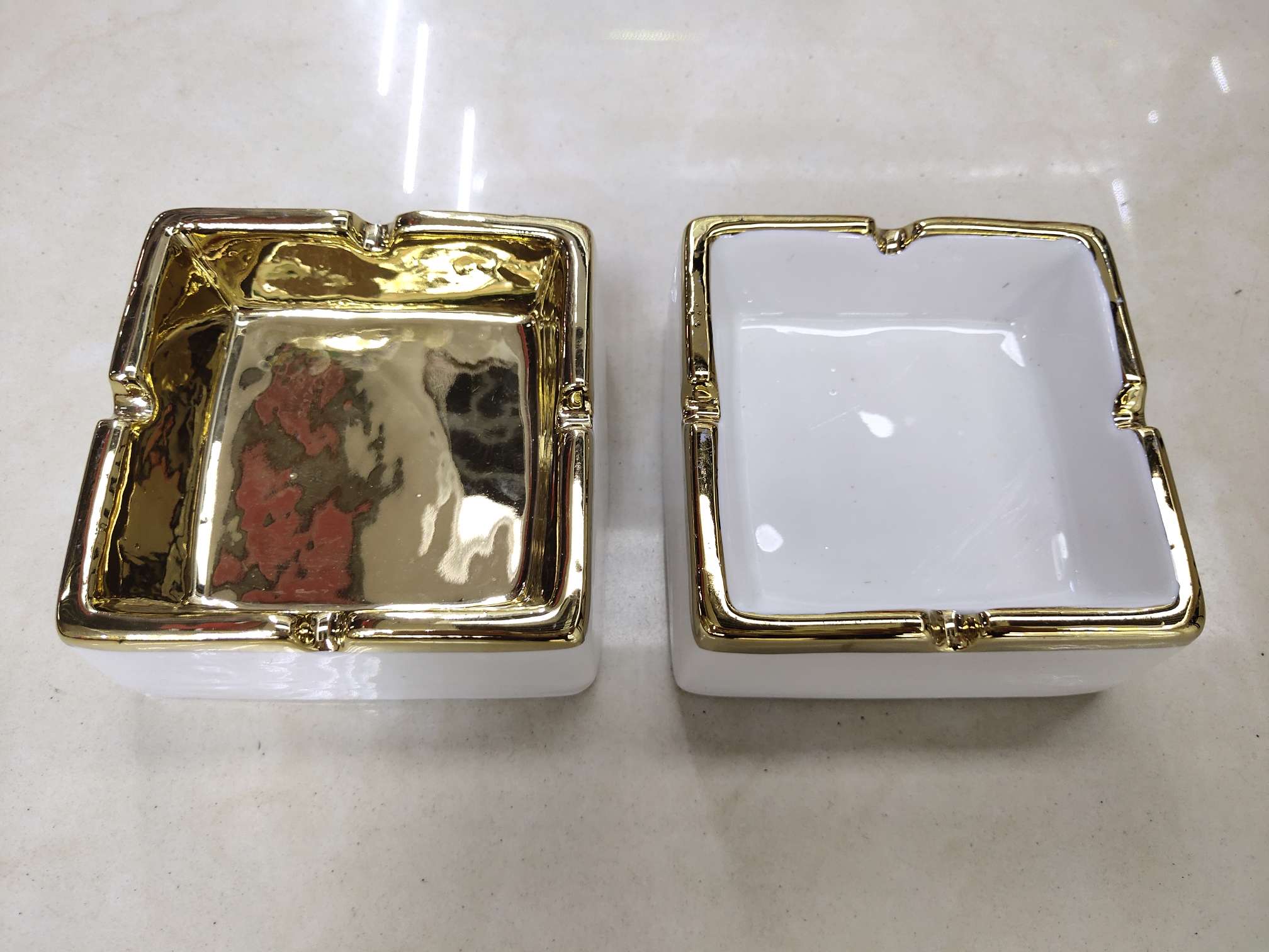 仿大理石陶瓷烟灰缸产品图