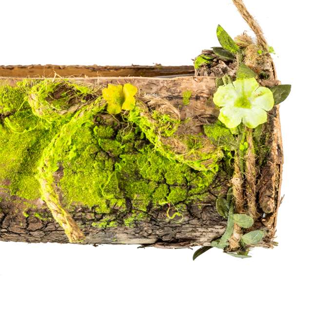 Pure natural single-layer bark flower POTS, retro wall decorations Specification image
