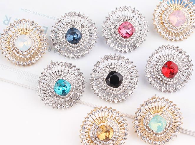 European and American fashion exaggerated diamond earrings
