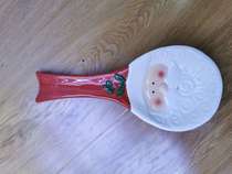 Christmas pottery spoon