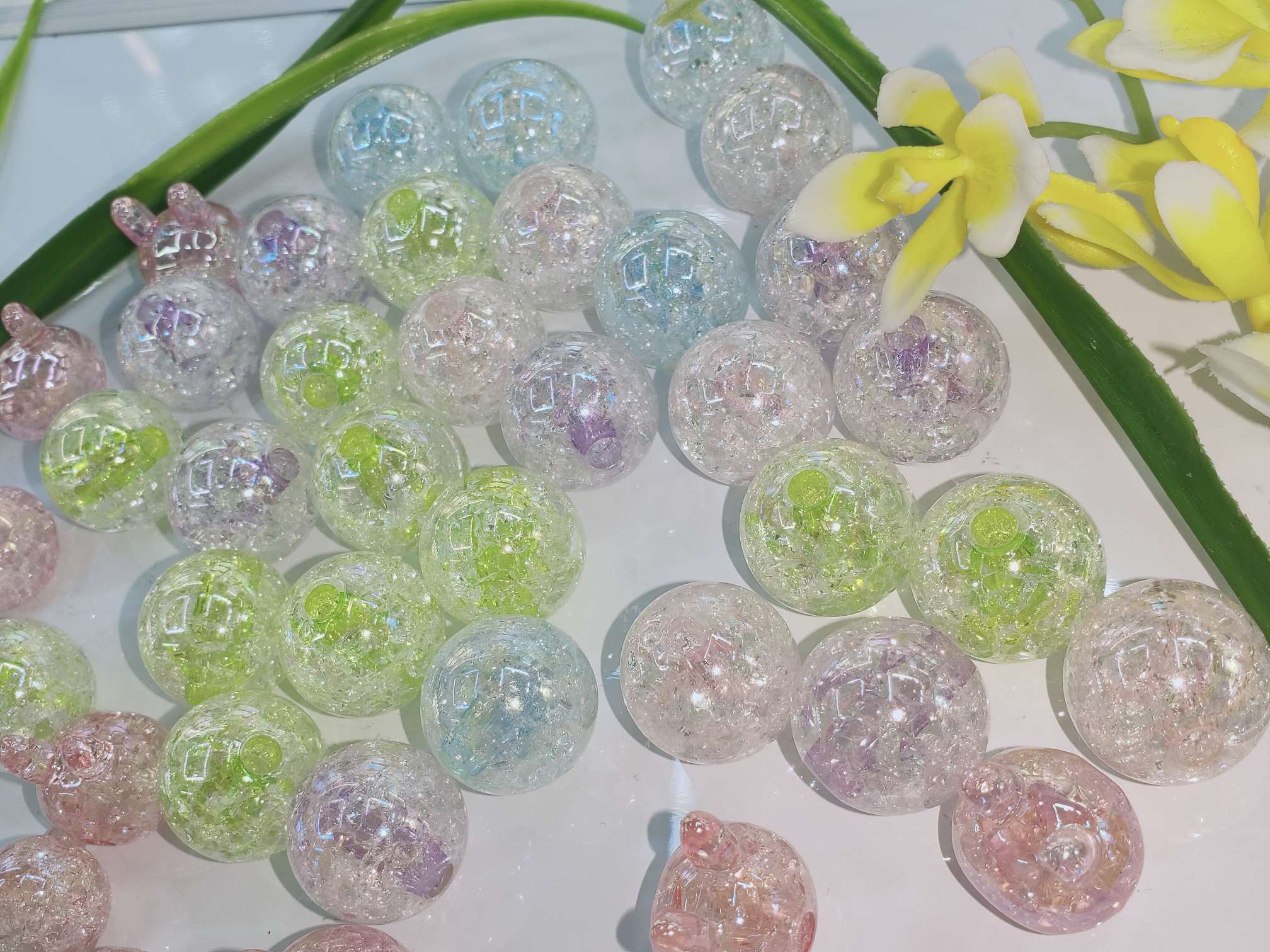Acrylic transparent square beads, Caris craft jewelry accessories details Picture
