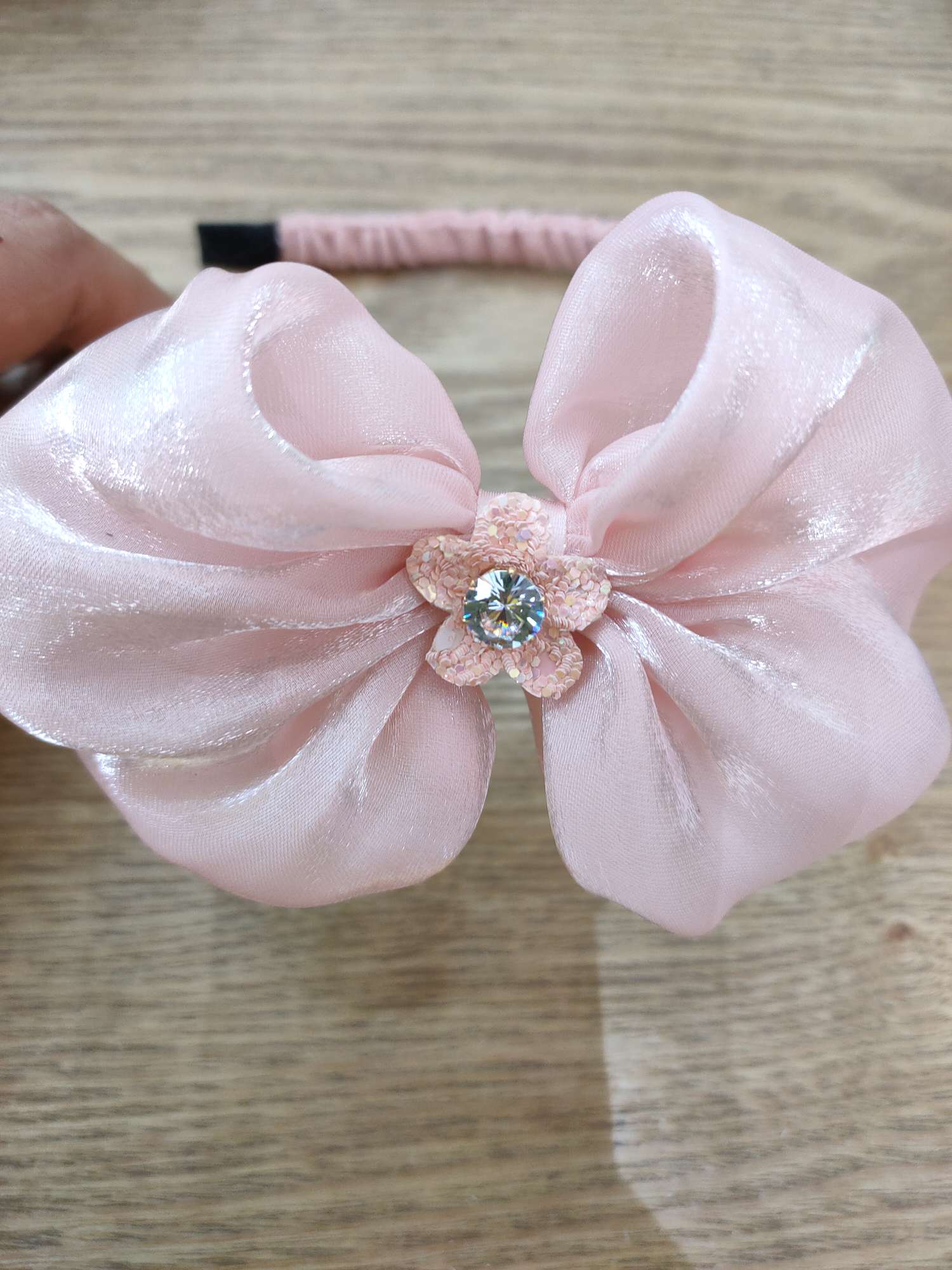 Cute Princess Headdress With Big Pink Bow Headband For Kids Item Picture