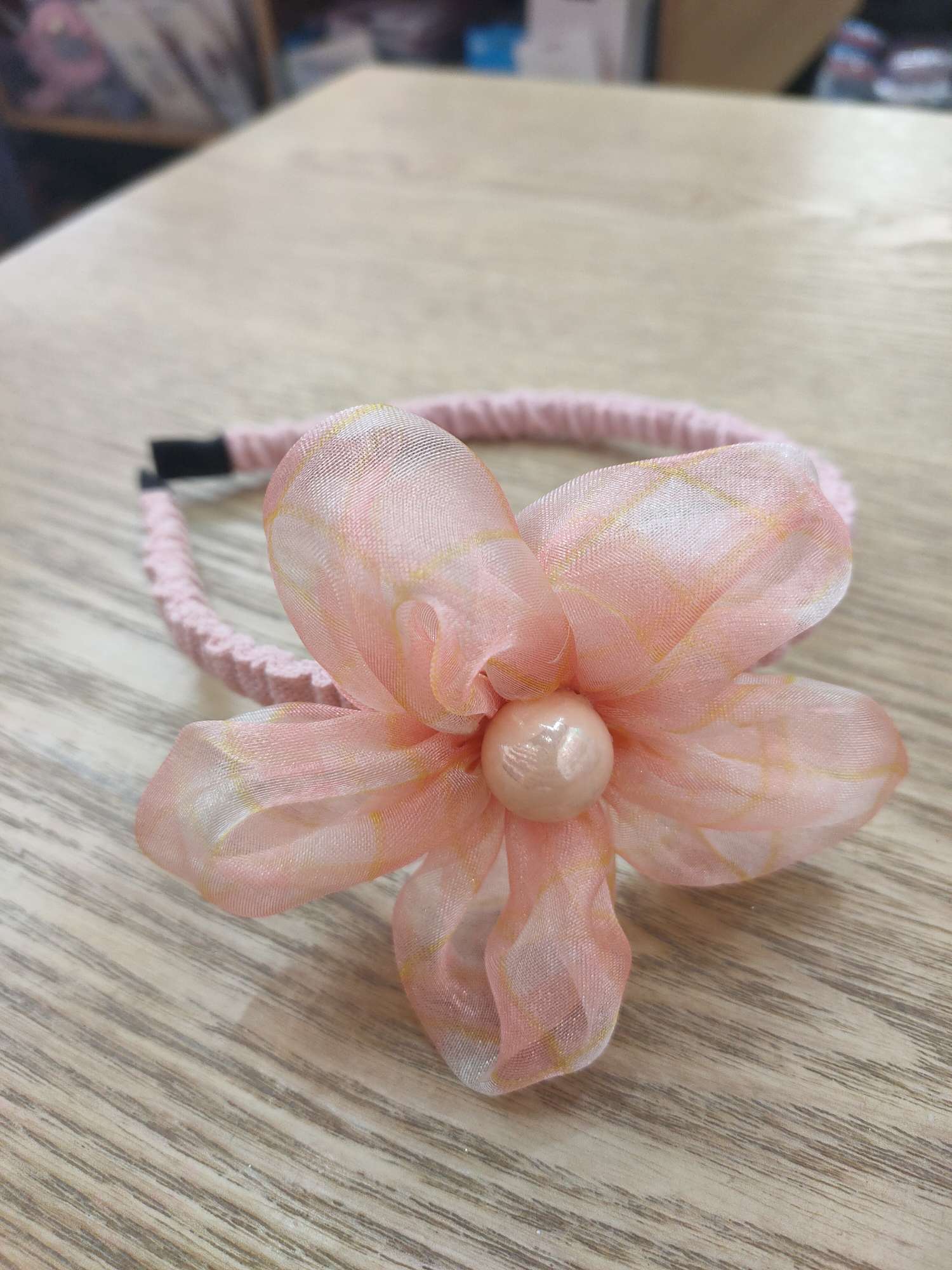 Little Girl Pink Little Flower Headband Baby Everything With Cute Pearl Headband Hair Accessories