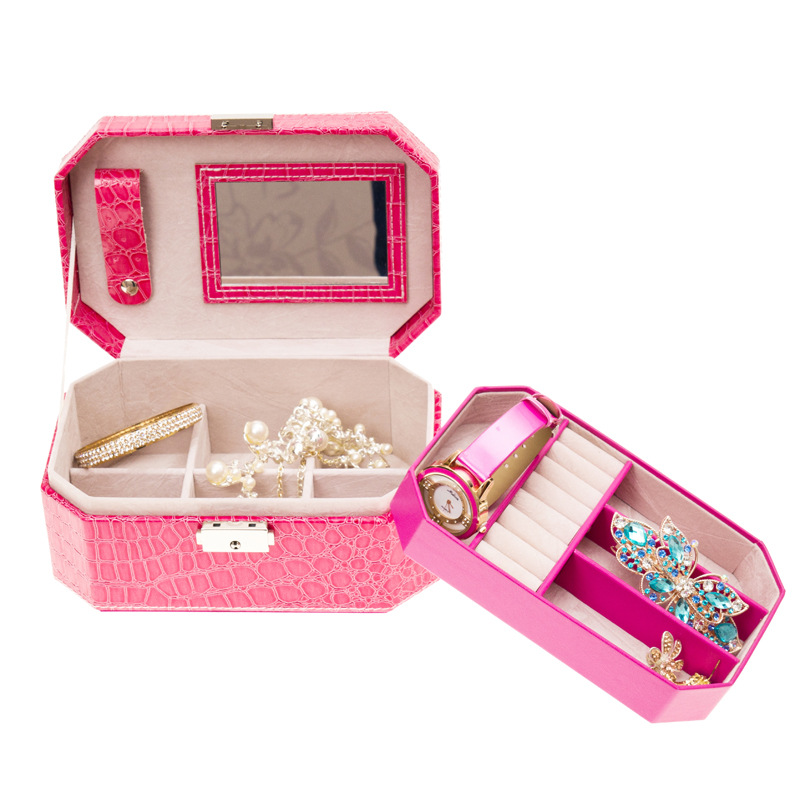 Manufacturers direct crocodile leather star anise jewelry boxes all kinds of jewelry boxes thumbnail