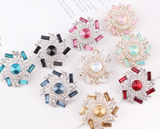 Colorful flower earrings