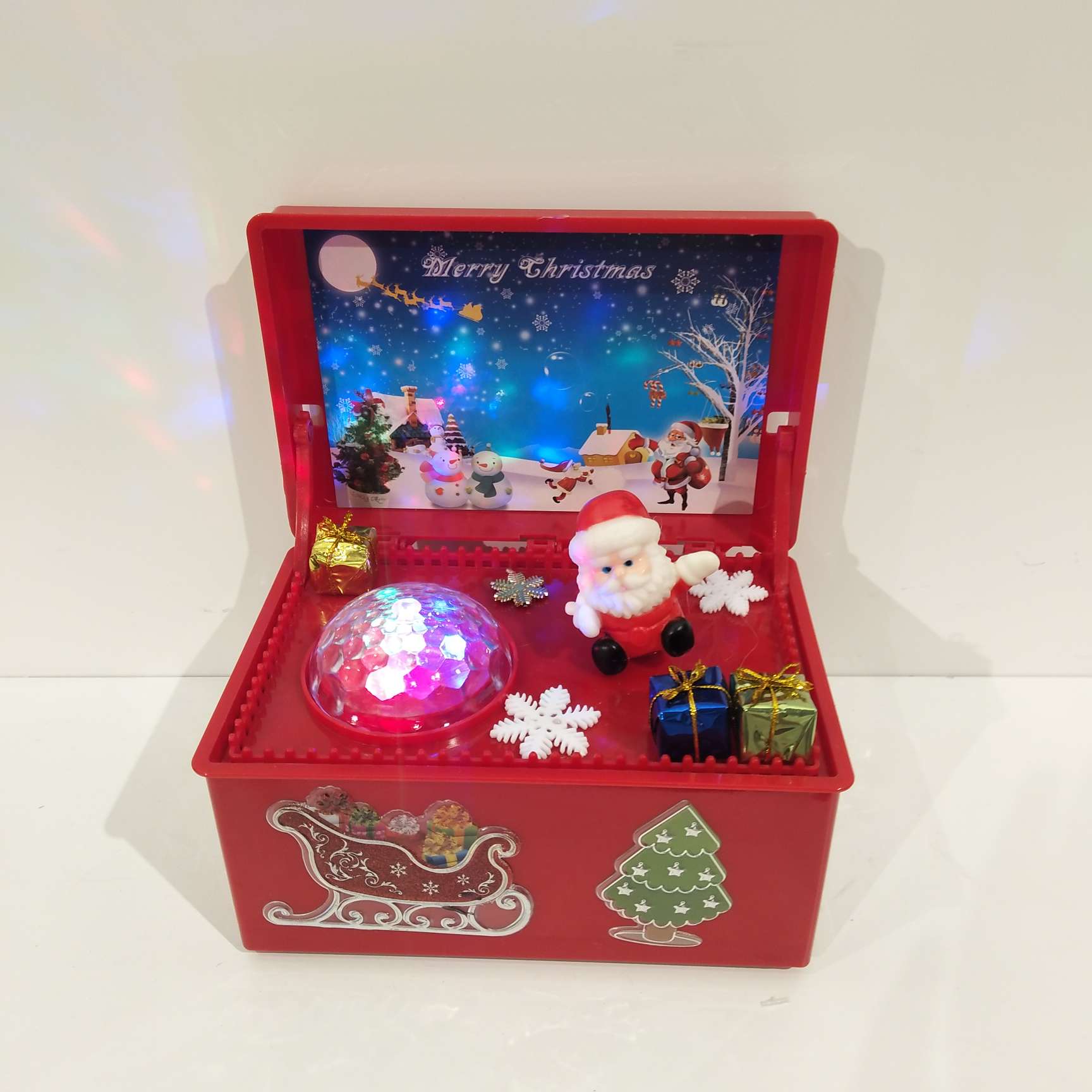 9123 Christmas Christmas music box beautiful music box slowly rising five radiant look at the reluctant appearance yan Bonus green pick thumbnail