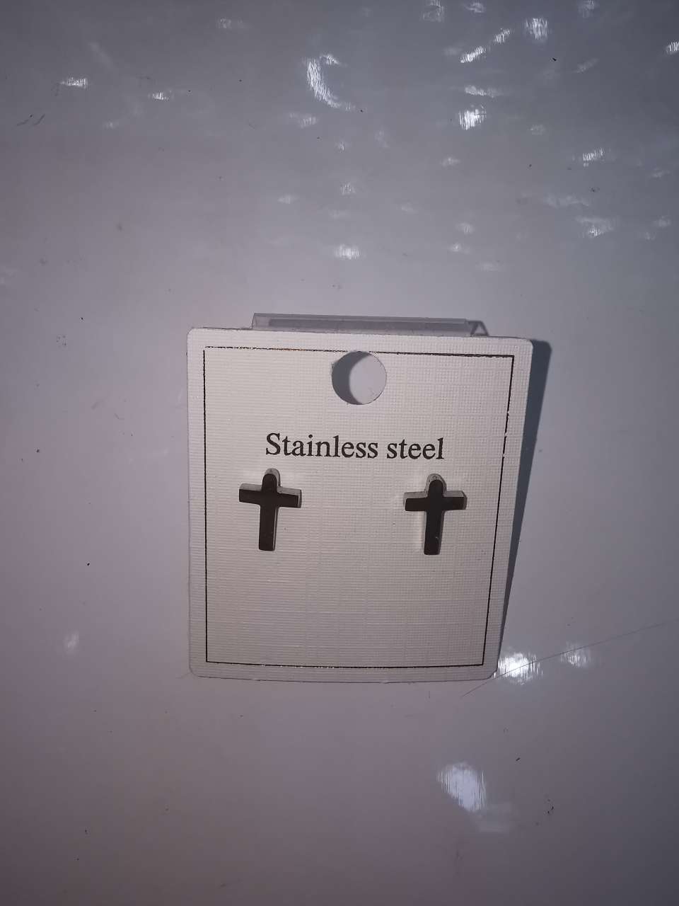 Stud Crucifix Stainless Steel Gallman 027 Everything Pop Stainless Steel