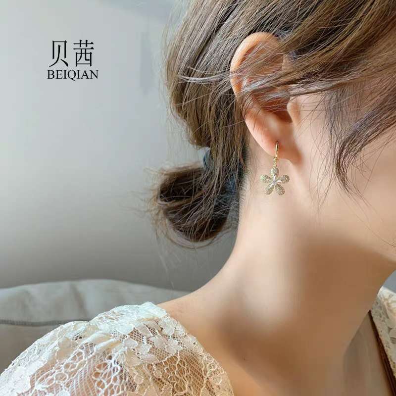 Korean version of the popular snowflake earrings, earrings and accessories details Picture