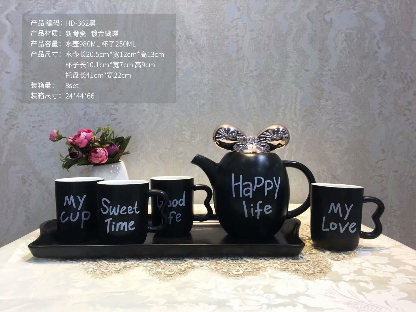 家居高档壶套装 一壶四杯一盘详情图8