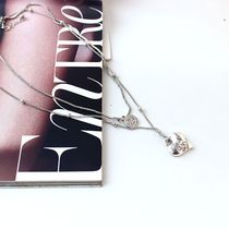 New ins web celebrity chain collarbone chain necklace for stylish women double pendant sweater necklace trend