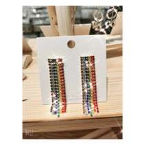 Hot style rainbow rainbow earrings with steel needle
