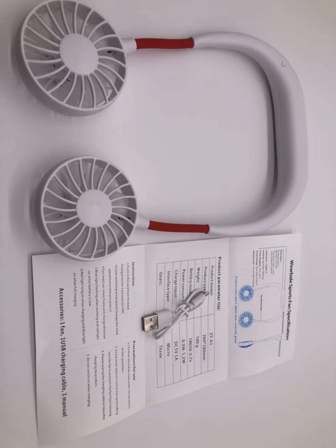 Neck fan, usb charging, lazy neck fan undefined